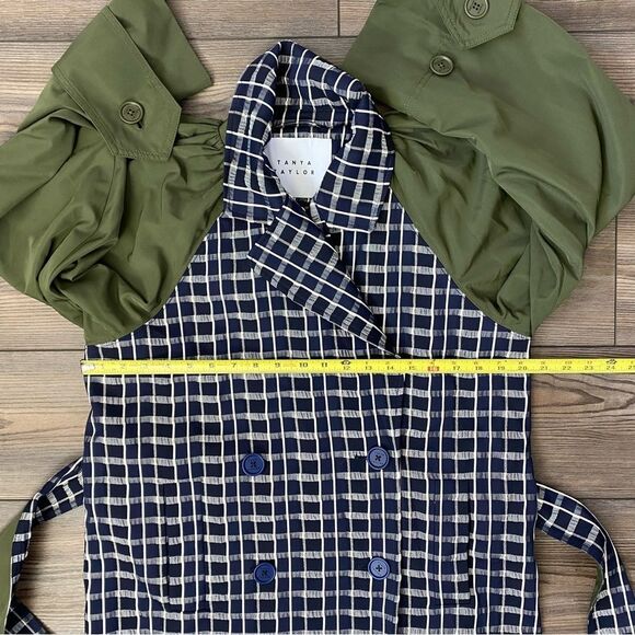 Tanya Taylor Lotta Contrast Combo Trench Coat - Picture 15 of 16